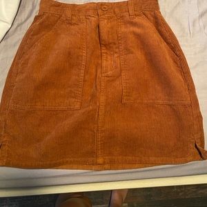 ASOS hourglass cord patch pocket mini skirt in rust